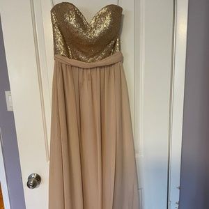 Champagne Gold Bridesmaid Dress